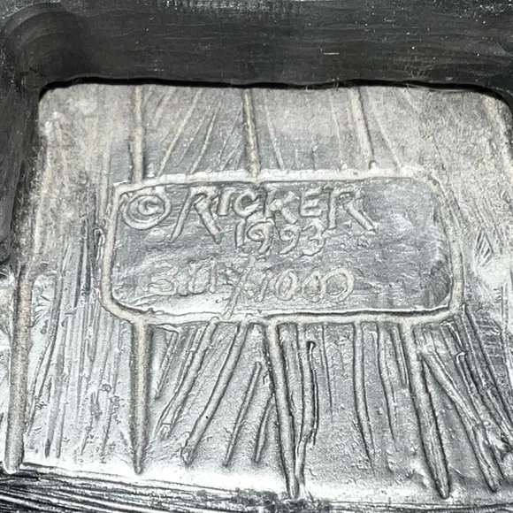 Vintage Rare Michael Ricker Pewter Sitting Santa & Cory Piano Limited Edition - Picture 8 of 12